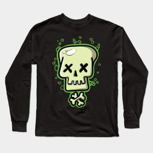 Toxic Skull Green Long Sleeve T-Shirt